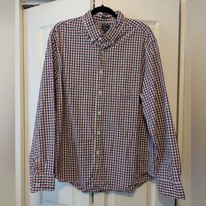 J. Crew Men's Checkered Shirt - Red, Blue, White